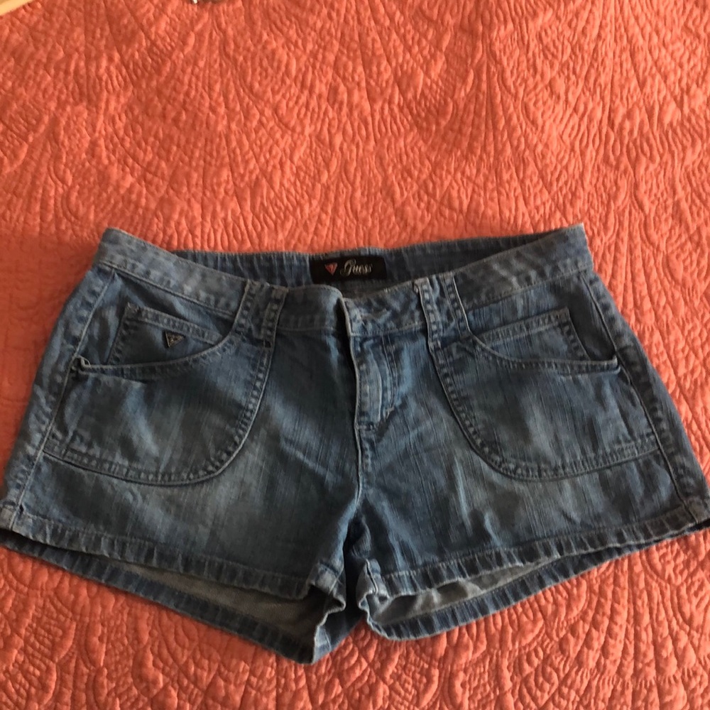 Jean shorts.